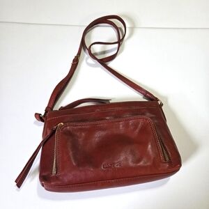 Margot brown leather cross body bag purse